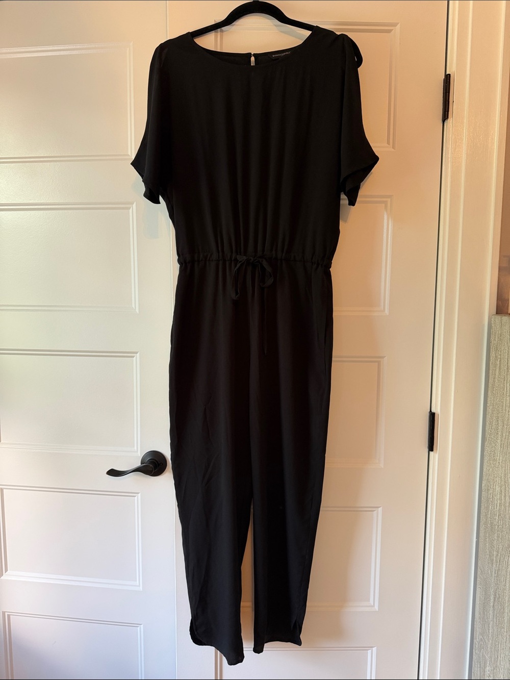 Banana Republic Factory Black Women's Jumpsuit with Drawstring Waist